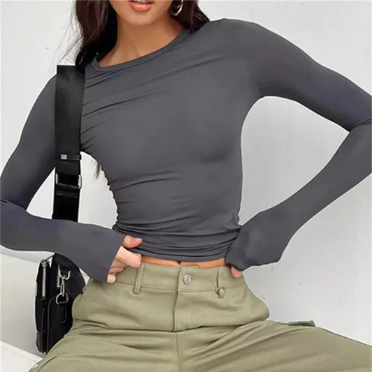 Demi Long Sleeve Crop Top