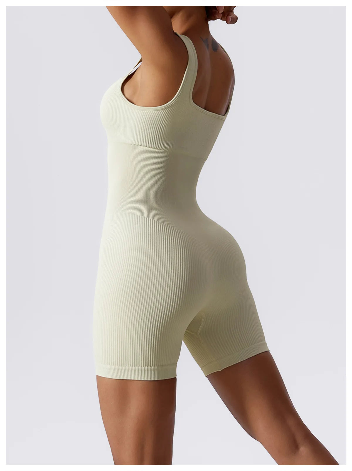 Katie Yoga Rompers Ribbed Jumpsuit