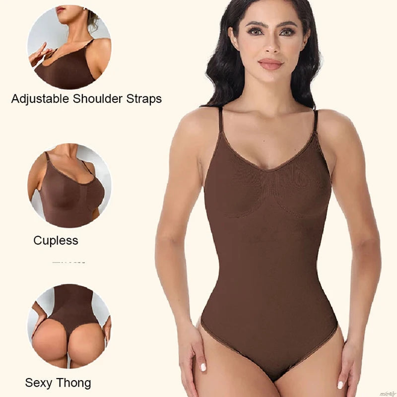 CLARA Seamless Sculpting Thong Shapewear Bodysuit